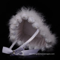 Beautiful satin bowknot decoration lace bridal party wedding flower girl basket wholesale